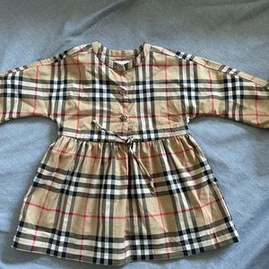 Burberry baby girls dress worn twice 6-12 months